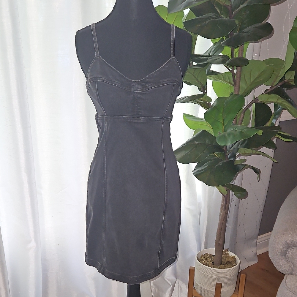 NWT American Eagle Outfitters Black Jean Dress
